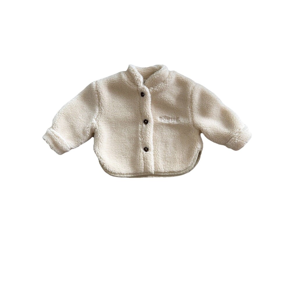 Donsje Amsterdam Cotton Embroided Sherpa Jacket Sweater Baby 6-9 Months